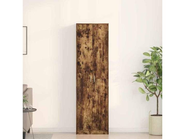 Style Élégance Chic - Buffet bahut - Armoire de chambre chêne fumé - 55x25x189cm - Bois d'ingénierie &FR22889