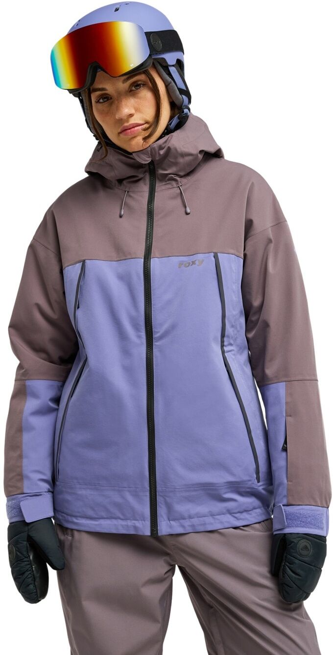Snowboardjacke ROXY "20K Ice Bounded", Damen, Gr. M, lila (shark), Obermaterial: 100% Polyester., Jacken Snowboardjacke