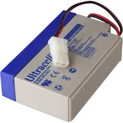 UL0.8-12 Ultracell Blei Akku 12 Volt 0,8Ah mit Kabel und AMP-Stecker (bitte unbedingt Stecker mit Ihrem vergleichen)