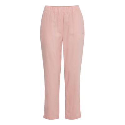 Leinenhose OXMO "Leinenhose OXAlfa", Damen, Gr. 38, N-Gr, rosa (coral cloud), Obermaterial: 55% Leinen LI. 45% Viskose CV., Hosen