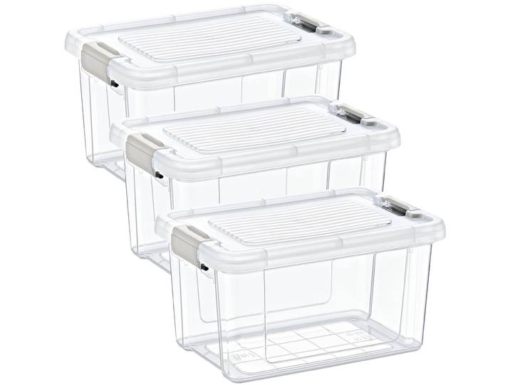 3er-Set Vorratsbox,1250ml, transparent