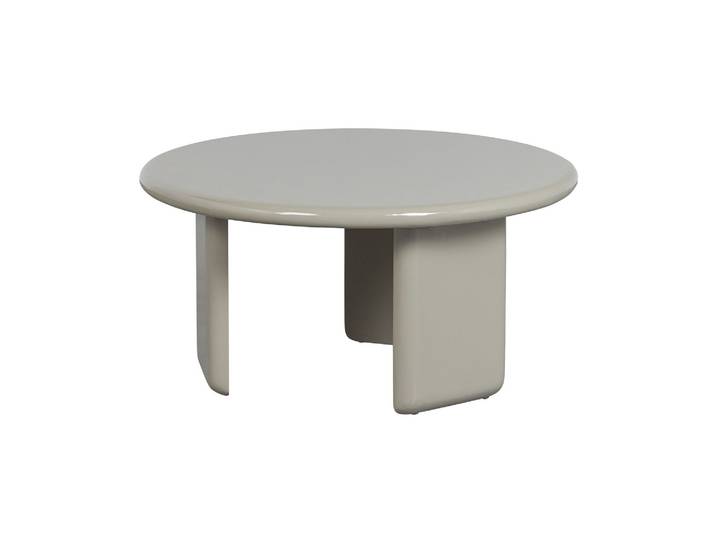 Table basse en bois de manguier gris clair, ronde, empilable - VT