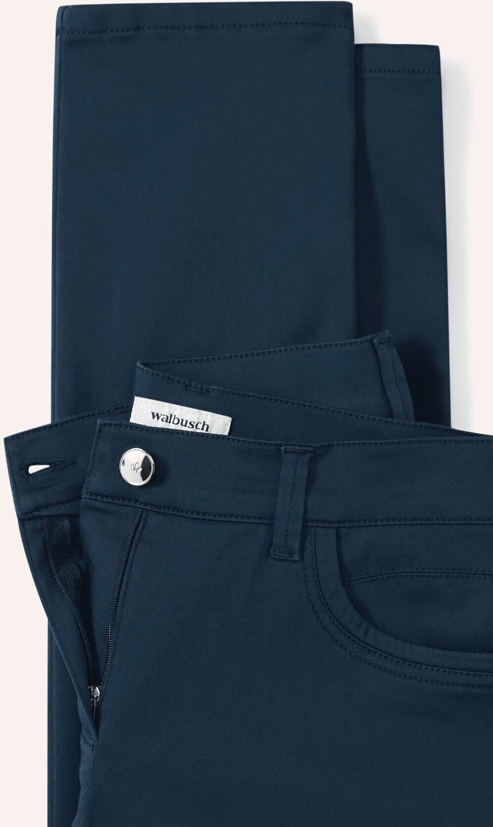 Walbusch Extraglatt Baumwollhose Feminine F, Feminine Fit#normale Größen#Kurzgrößen#Langgrößen, Farbe Blau, 44, bügelfrei atmungsaktiv Damen
