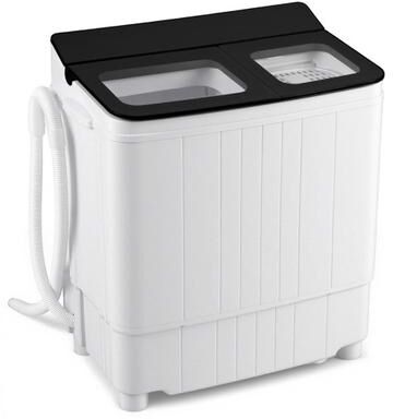 Costway Portable Washing Machine 18 lbs Mini Laundry Machine with 11 LBS Washer-Black