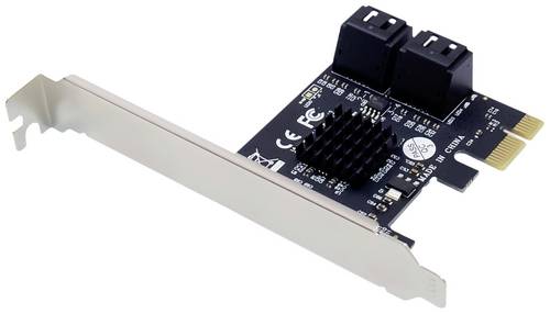 Conceptronic EMRICK 4-Port-SATA-PCIe-Adapter mit SATA-Kabel SATA Controller PCIe