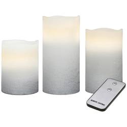 X4-LIFE 701976 LED-Echtwachskerze 3er Set mit Fernbedienung