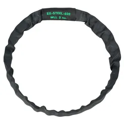 SAFETEX Rundschlingen SX-STEEL mit STAHLSEIL-Einlage, 6,0 m, 2 t, BLACKLINE