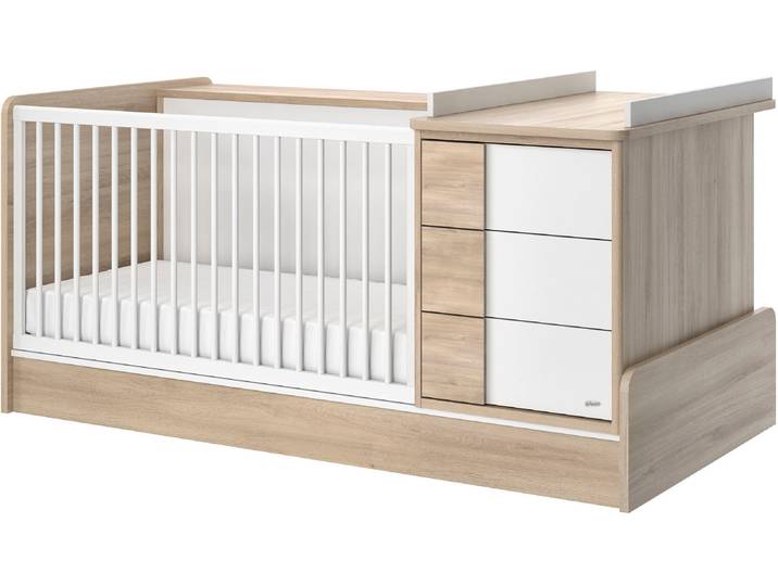Bettanlage GALIPETTE Sasha , weiss (weiß), ohne Matratze, Schlafzimmermöbel-Sets, Bettanlage, bestehend aus Bett, Regal, Kommode, Schreibtisch & Ablage