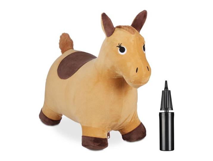 Relaxdays Animal sauteur marron clair
