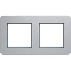 Hager Rahmen 2fach waagerecht, C.8, aluminium matt, Aluminium gebürstet