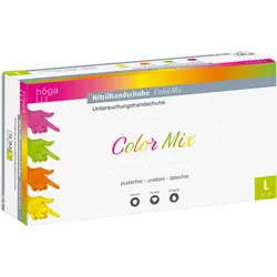 Nitrilhandschuhe Color Mix Puderfrei Gr.l Unsteril 96 ST