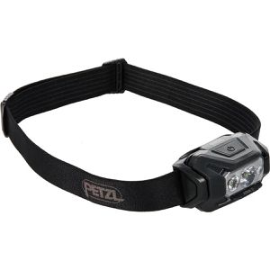 Petzl Stirnlampe Aria 2 RGB LED, mit Batterie, 450 Lumen, mit Blau-, Grün- & Rotlicht, wasserdicht, schwarz