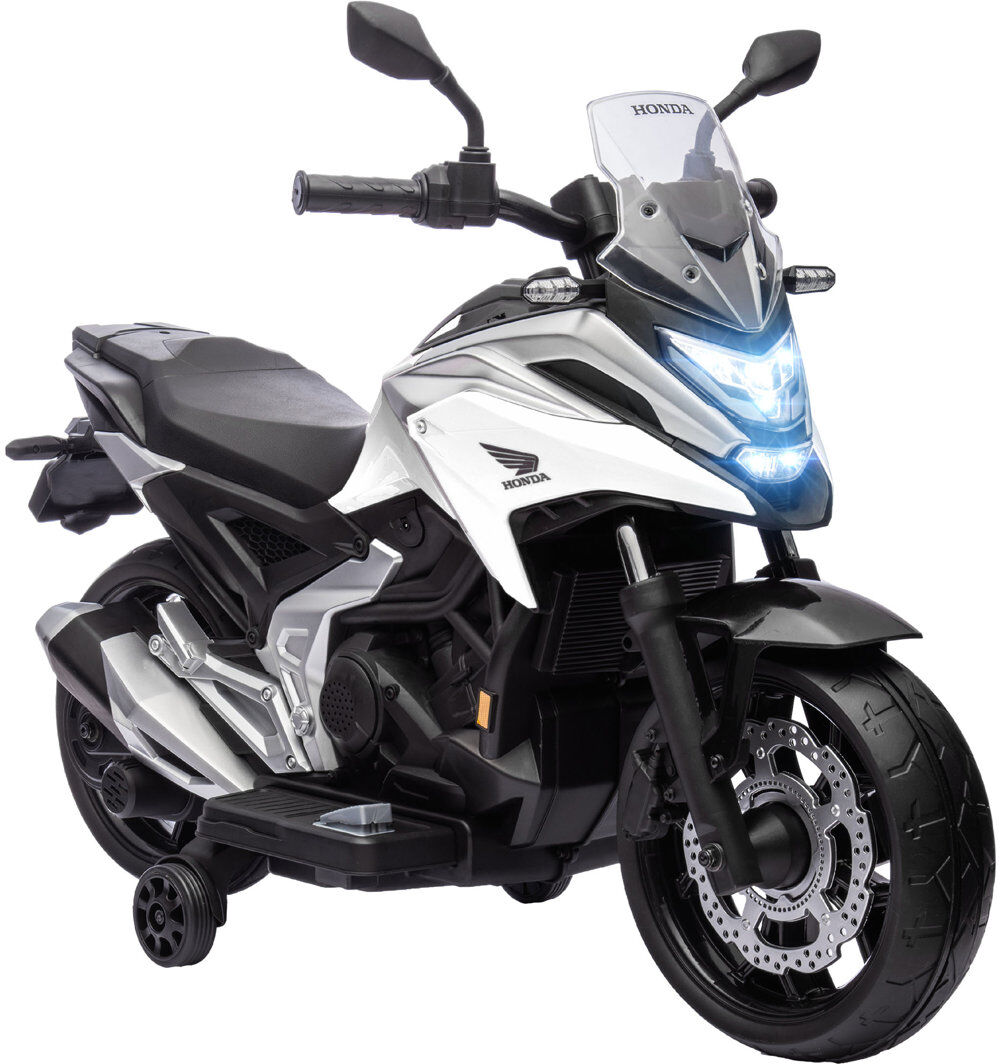 HOMCOM AIYAPLAY Licensed Honda 12V Kids Electric Motorbike w/ Training Wheels White 1