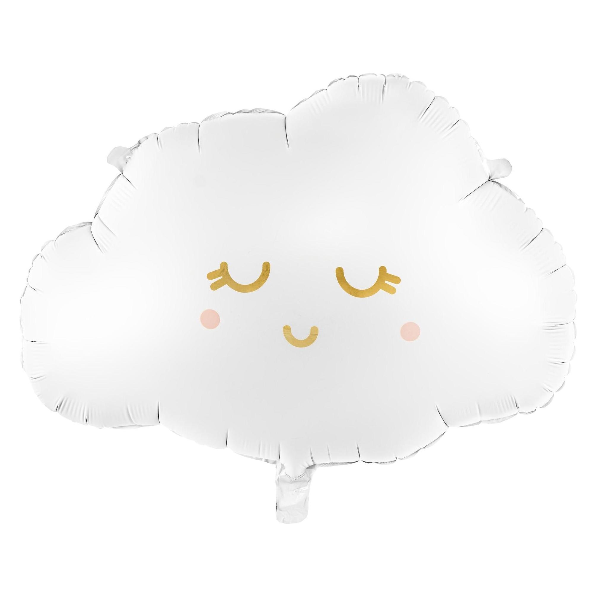 Partydeco Folienballon Wolke 51 x 35.5 cm, Weiss (1x) (FB98)