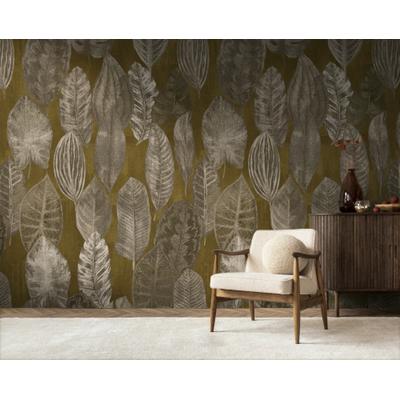 Fototapete LIVING WALLS "The Wall 4 Botanic – Botanische Blätter Vlies-Fototapete", grün (natur), B:1,59m H:0m L:2,8m, Vinyl, Vlies, Tapeten, Botanische Blätter mit dekorativer Tiefenwirkung