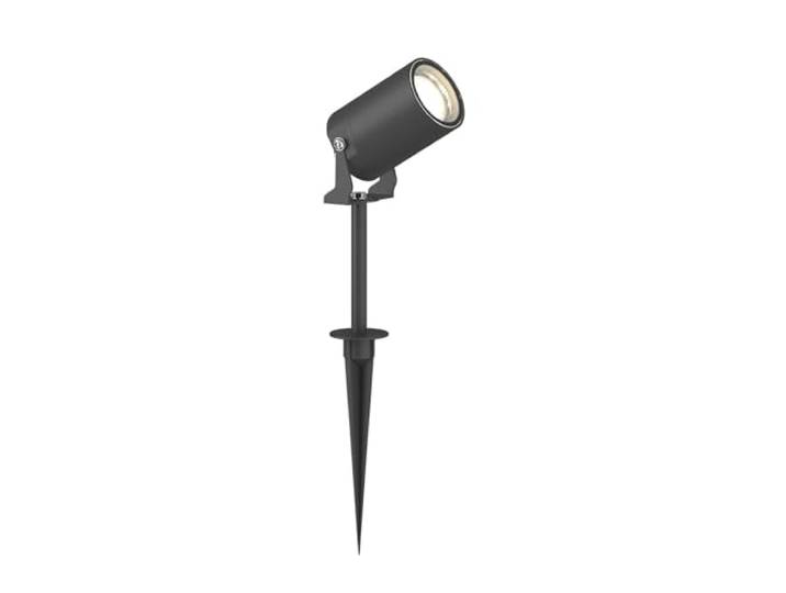 Lindby Luminaire extérieur Lobelia (Moderne) en Noir Aluminium (1 lampe\,à GU10)\, Lampe sur piquet