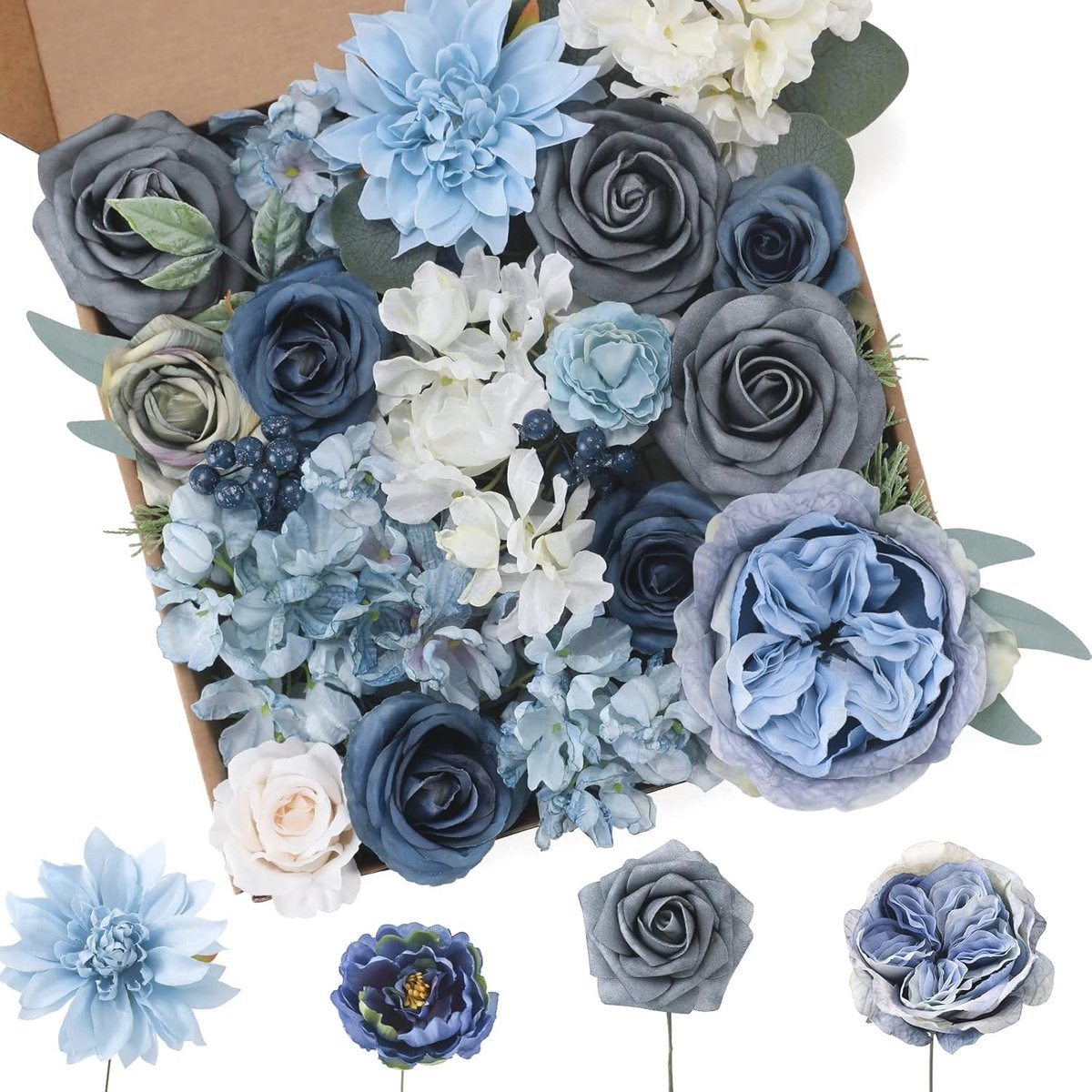 Kunstbloemen Mix voor DIY Bruiloft, Baby Shower en Woondecoratie