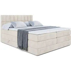 BOXSPRINGBETT MIAMI KING - 160x200 - H3/H4 - Creme
