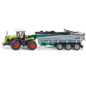 siku Landwirtschaftsfahrzeug 1827 Claas Xerion, mit Samson Fasswagen, Maßstab 1:87