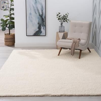 Alise Rugs Joy Shag Casual Solid Indoor Polypropylene Area Rug