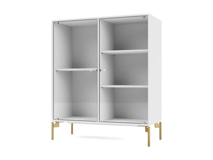 Montana Ripple II Vitrinenschrank 69,6x82,2x30 cm Snow-Beine brass