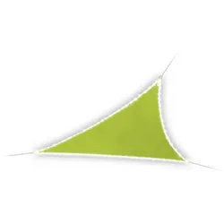 Perel, Sonnensegel, SONNENSEGEL MIT LED-BELEUCHTUNG - DREIECKIG - 3.6 x 3.6 x 3.6 m - LIMONENGRÜN (360 x 360 cm)