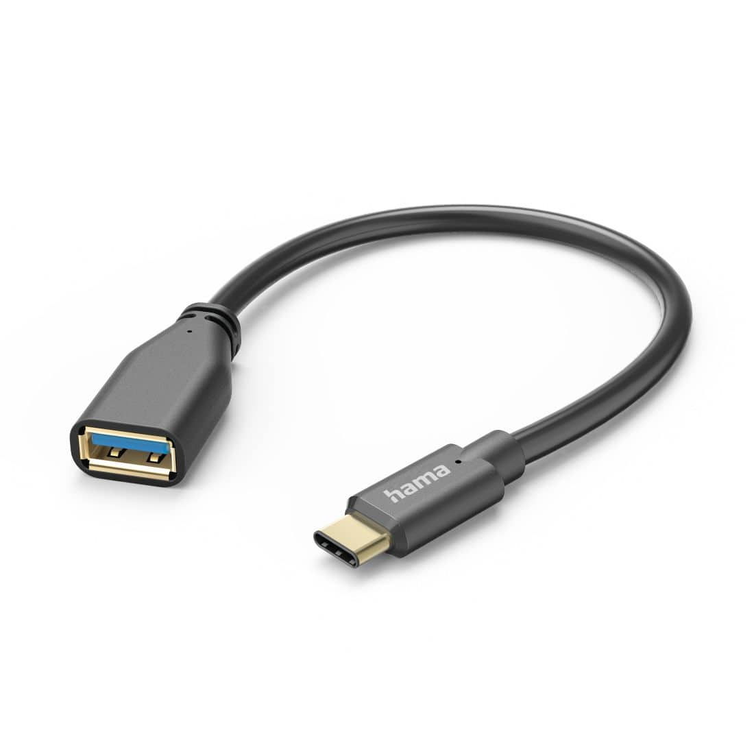 Hama 125105 5 Gbit/s Buchse USB A auf USB C Stecker 0,15 m (Schwarz) 00125105