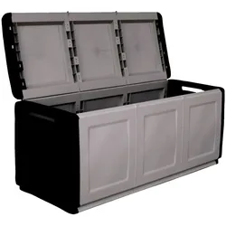 ArtPlast - Aufbewahrungsbox aus Polypropylen 330L in Farbe Dunkelgrau 138x53x57 cm - CUBE-Kollektion