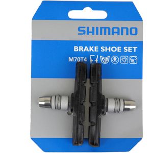 Shimano Fahrrad-Bremsbeläge M70T4 Cartridge, organisch, Bremsschuhe für V-Brake, 1 Paar, 70 mm