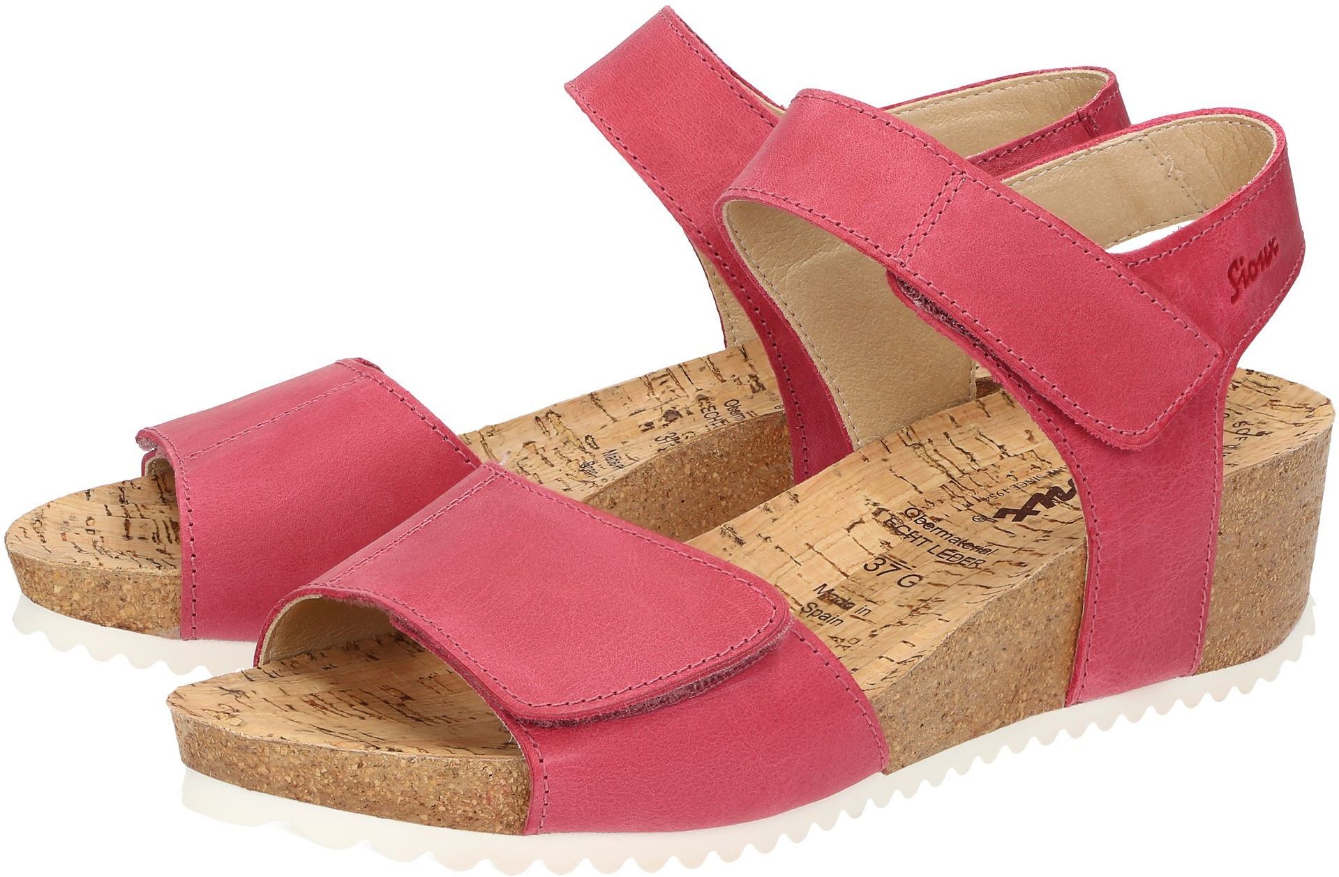 Sandale SIOUX "Yagmur-700", Damen, Gr. 38 (UK 5), pink, Obermaterial: 100% Kalbsleder CAL. 100% Gummi rubber., Schuhe Sandale