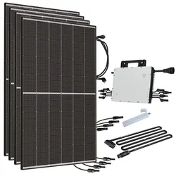 Offgridtec Solar-Direct 1880Wp Blackframe PV-Anlage mit HMS-1600-4T und DTU-Lite-S - 0% MwSt. (gemäß§12 Abs.3 UstG**)