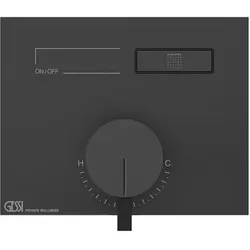 Gessi HI-FI, Fertigmontageset für 1/2 Unterputz-Einhebelmischer mit Tasten-Bedienung nur zur horizontalen Montage, 1 Ausgang, 63061031, Farbe: Chrom