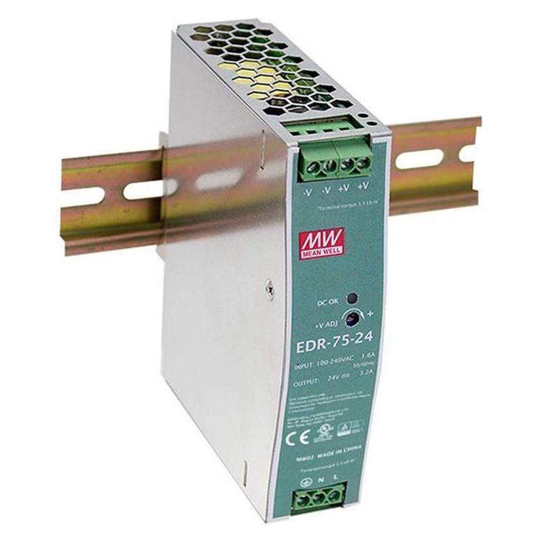 LevelOne ind. Netzteil POW-4821 48VDC DIN-Schiene PoE (75 W) (POW-4821)