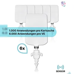 Blanc HYGIENIC Cosmos Sensor Toilettensitzreiniger, 6 x 1 Liter Flächen- und Toilettensitzreinigung, inkl. Pumpe, silikonfrei