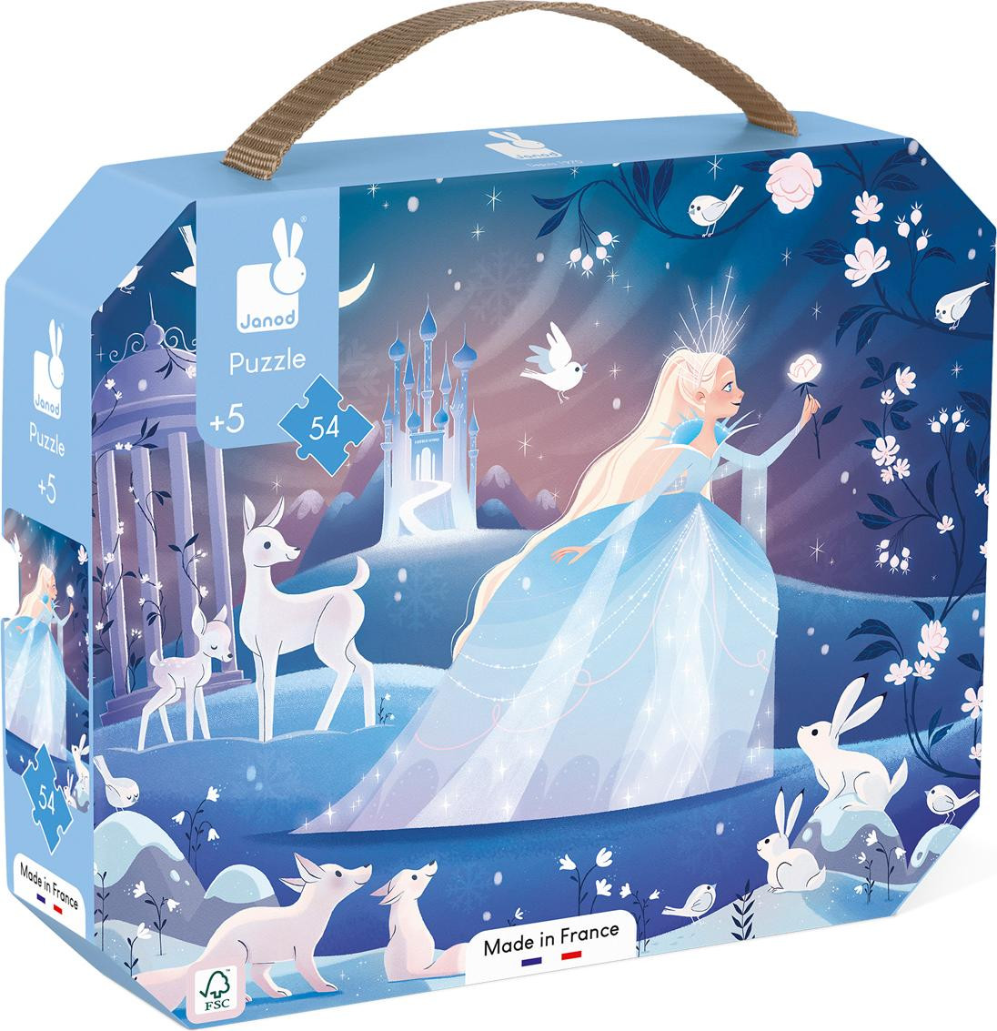 Janod Puzzel Magisch winterlandschap in een koffer - 54 stukjes