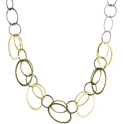 Celesta Silber Halskette Silber 925 zweifarbig glanz / diamantiert 45cm lang