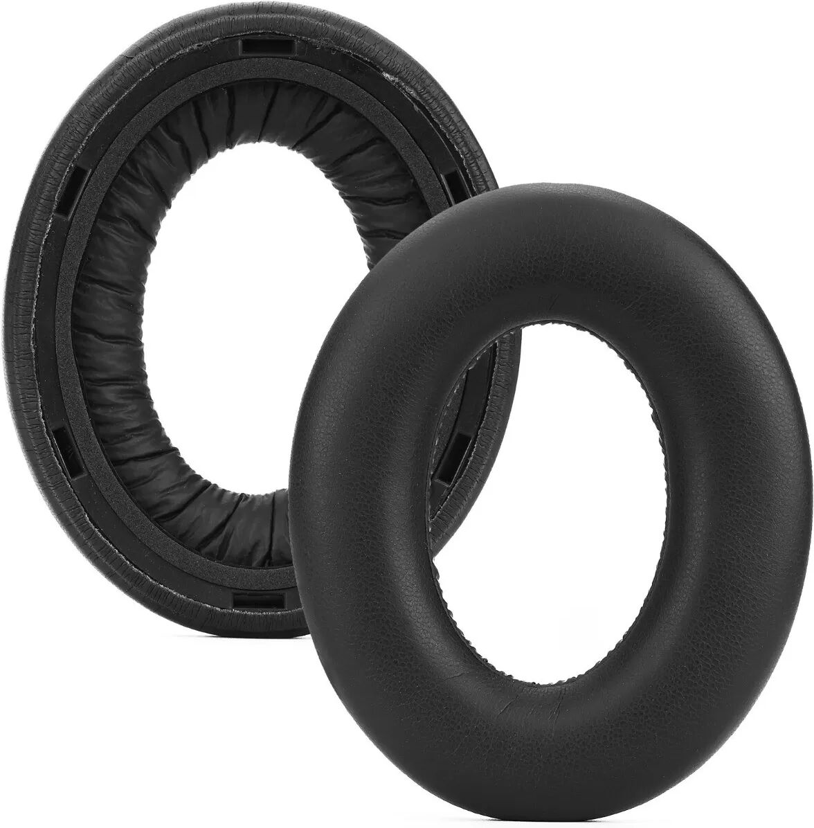 INF 2er-Set Ohrpolster kompatibel mit Sennheiser HDB 630 – Schwarz Proteinkleder mit Memory-Schaum (ohne Kissen)