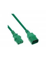 InLine Spannungsversorgungs-Verlängerungskabel IEC 60320 C13 bis C14 250 V 1.5 m grün (16504G)