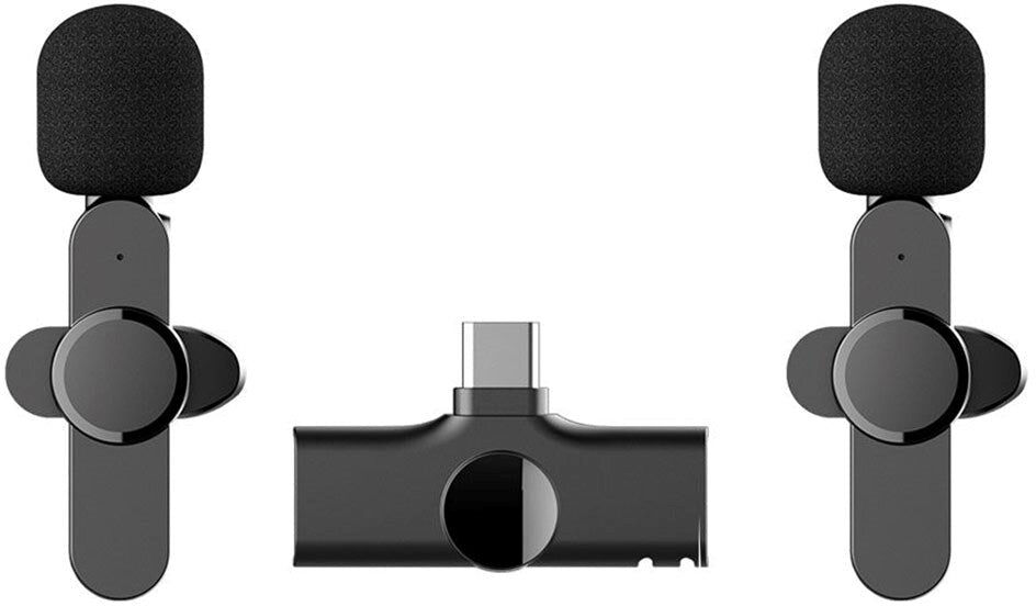 Lippa 2. stk Trådløs Mikrofon m. USB-C - Sort