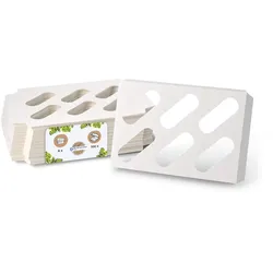 BIOZOYG 100 Stück Einlagen für Muffinboxen für 6 Cupcakes, für Muffin-Schachteln Dessertboxen umweltfreundliche Materialien