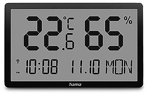 Hama Thermometer und Hygrometer "Lombok", digital, für innen, Schwarz Thermo-/Hygrometer 00222232