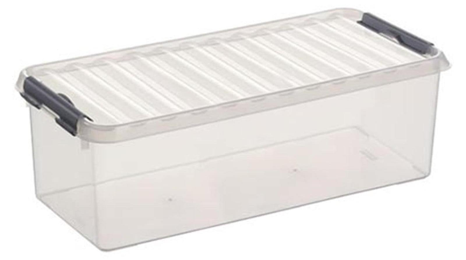 Sunware Q-Line opbergbox met deksel, transparant, 9,5 liter, stapelbaar