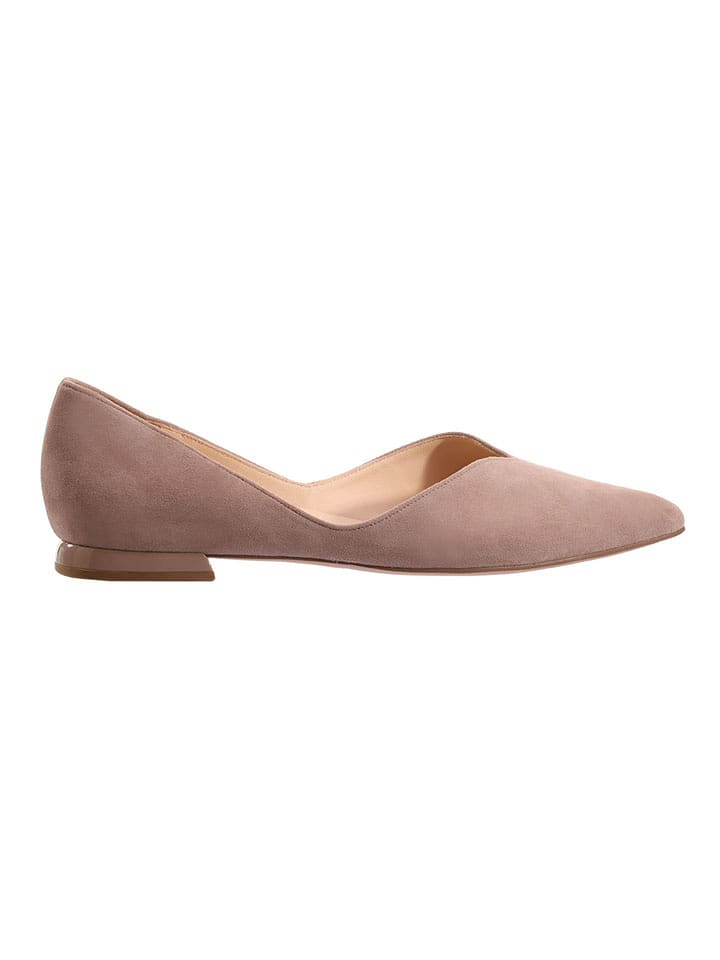 Högl Leder-Ballerinas "Basic" in Taupe - 38,5