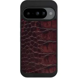 Nivocase Handyhülle für Google Pixel 10 Hülle NIVOpure Case Schwarz Animalprint Krokodil Leder (Google Pixel 10), Smartphone Hülle, Schwarz