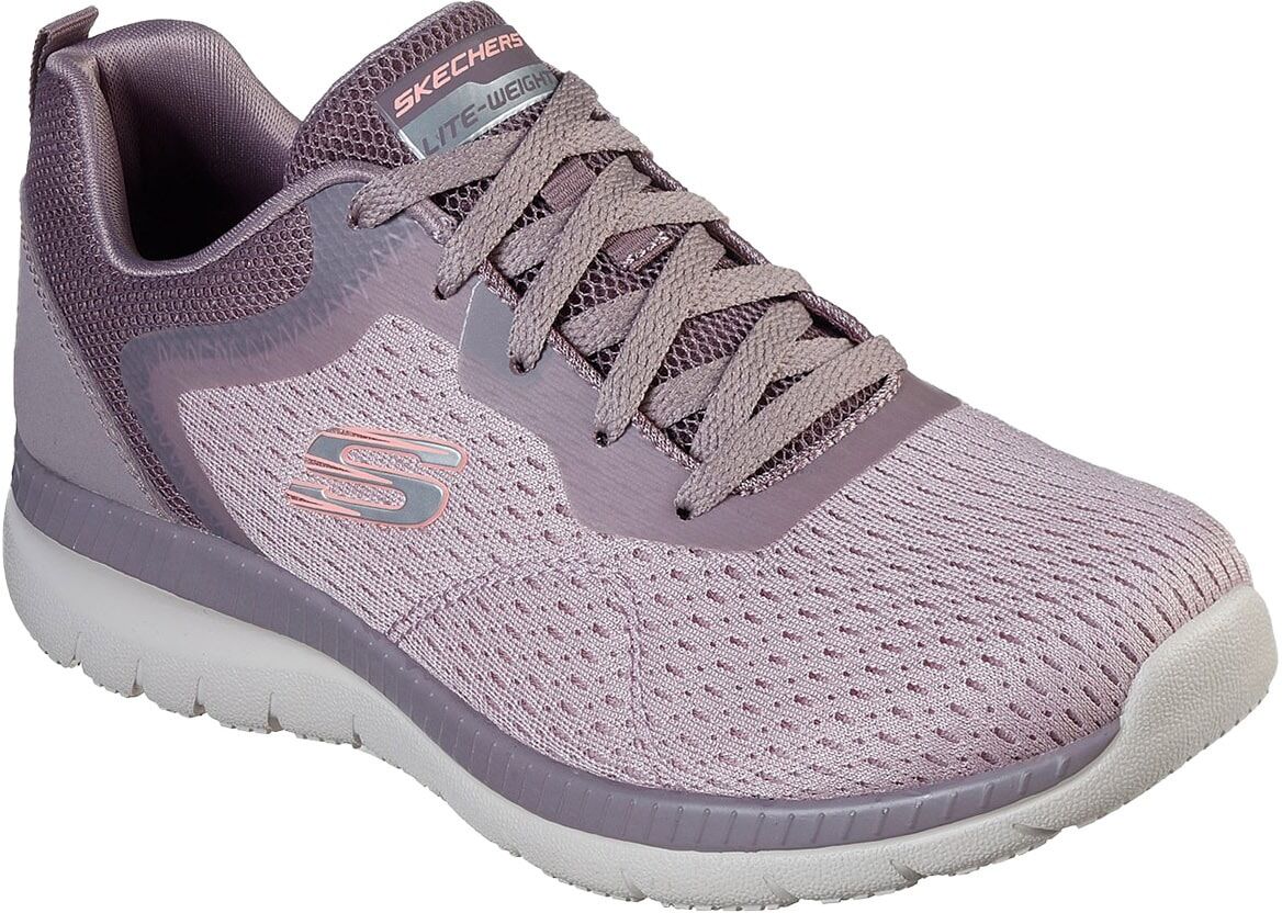 Sneaker SKECHERS "Bountiful", Damen, Gr. 37,5, rosa (dunkelrosa), Obermaterial: 50% Rindsleder Leather cow. 50% Lammleder LEL., Schuhe Sneaker