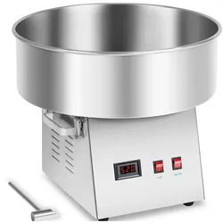 Royal Catering Zuckerwattemaschine - 52 cm - 1000 W - vibrationsgedämpft - Edelstahl - silbern -