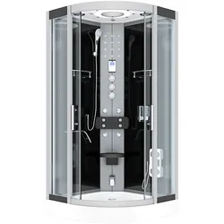 AcquaVapore Dampfdusche Dusche Duschkabine D58-13T3-EC Duschtempel Sauna 90x90 cm
