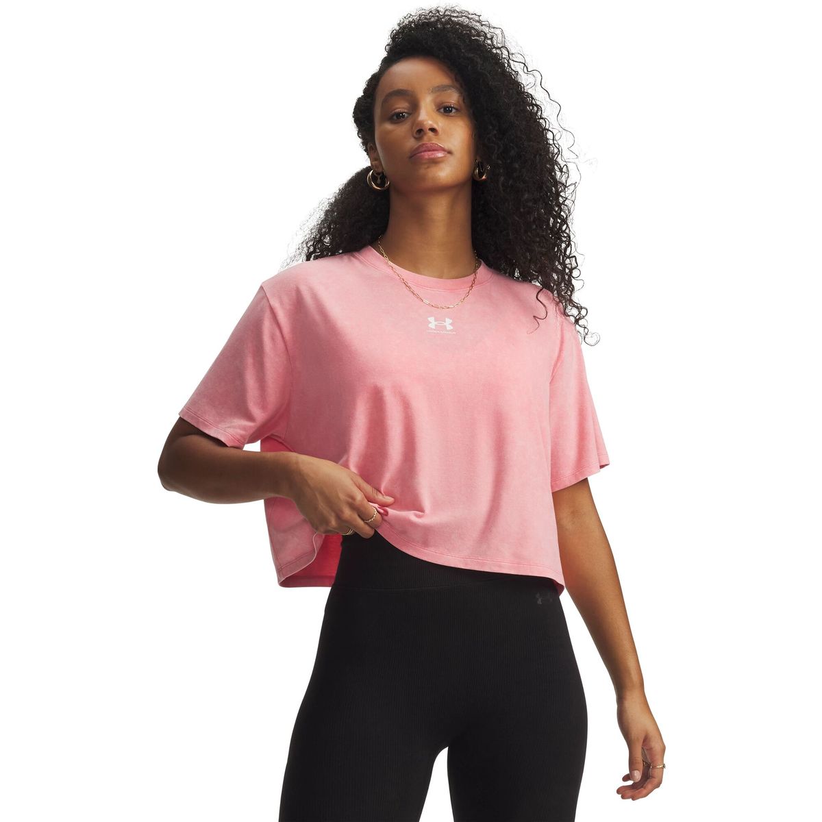 Under Armour Rival Boxy Tee Wash pink white (600) XL 6011065-600-XL