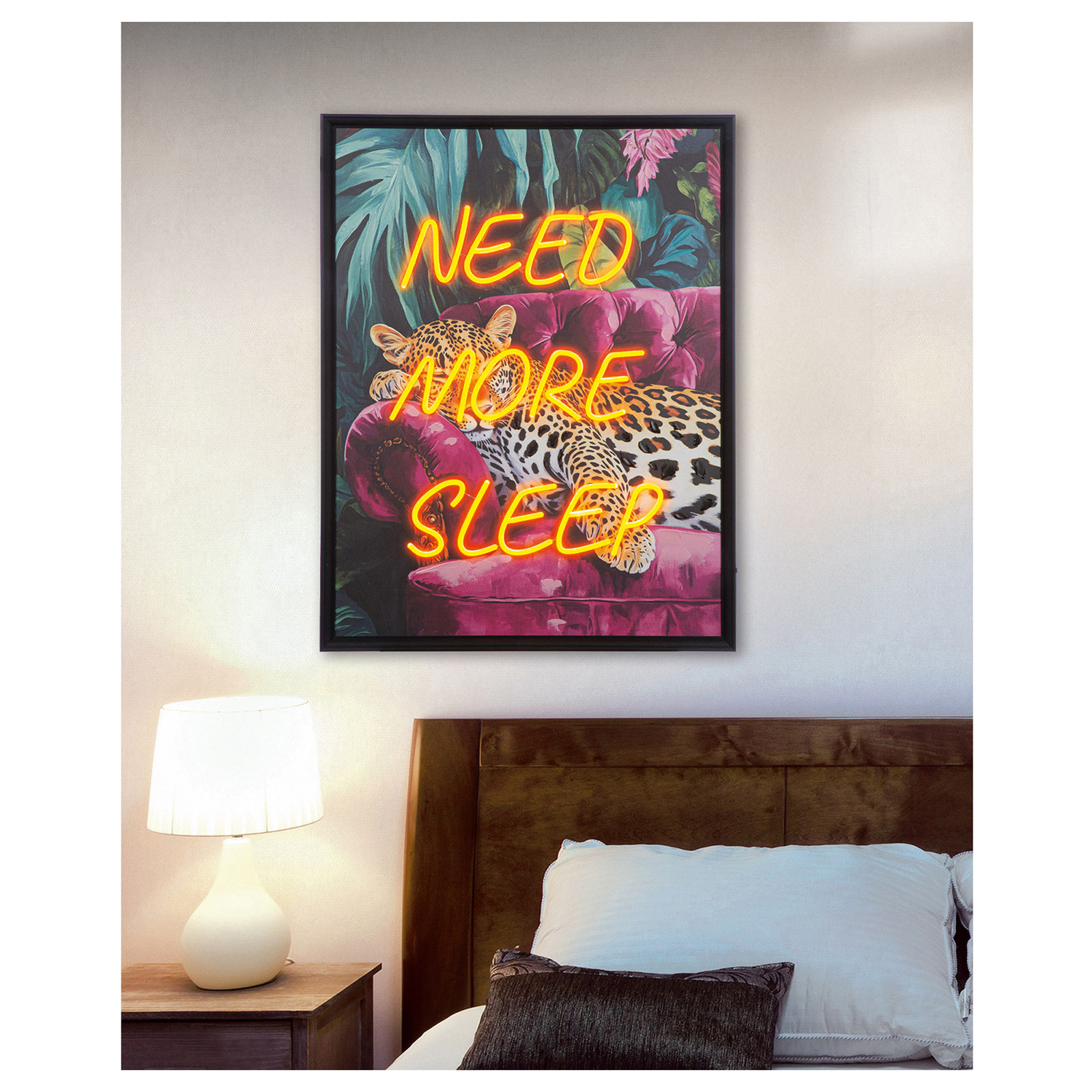 home24 Afbeelding Need more sleep kussen mixweefsel meerdere kleuren B: 63 cm, D: 83 cm, H: 4 cm
