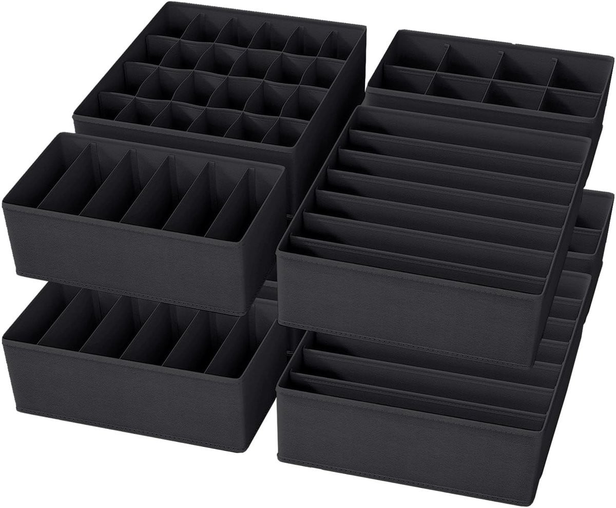 Omgoods 8-delige Ondergoed Organizer Set - Opvouwbare Ladeverdeler voor Kledingaccessoires